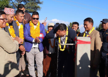 भीमखोरीका ६३ परिवारले पाए एक घर, एक खानेपानी धारा