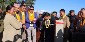 भीमखोरीका ६३ परिवारले पाए एक घर, एक खानेपानी धारा