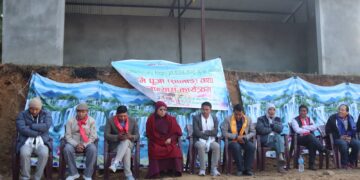 रोशी–१२ शिखरपुरमा बौद्ध शिक्षा अध्ययन केन्द्र गुम्बा भवनको शिलान्यास