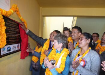 भिमखोरीमा अवस्थित पोक्रा मा.वि को नवनिर्मित भवन उद्घाटन, खेल मैदान र शौचालय हस्तान्तरण