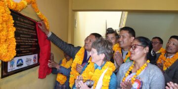 भिमखोरीमा अवस्थित पोक्रा मा.वि को नवनिर्मित भवन उद्घाटन, खेल मैदान र शौचालय हस्तान्तरण