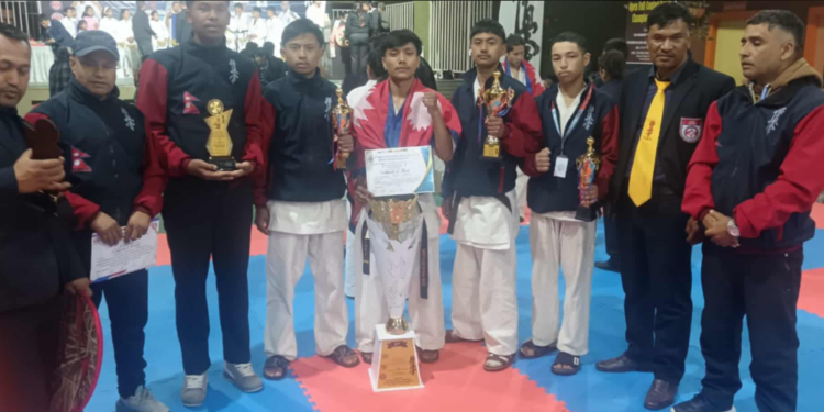 भारतको आशाममा सम्पन्न अन्तर्राष्ट्रिय करातेमा नेपाली टोलीलाई ३ स्वर्ण सहित पाँच पदक
