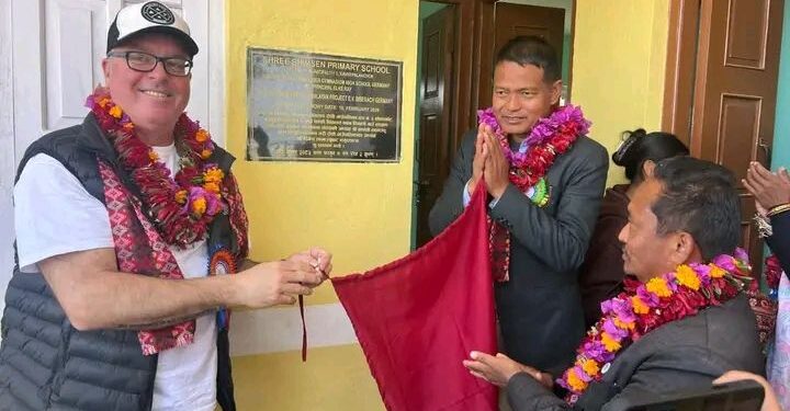 भिमसेन प्राथमिक विद्यालयको नवनिर्मित तीन कोठे पक्की भवन उद्घाटन