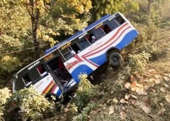 मकवानपुरको मनहरीमा बस दुर्घटना हुँदा २२ यात्रु घाइते