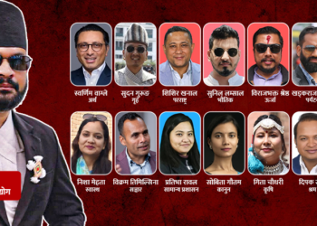 यस्तो छ प्रधानमन्त्री बालेन्द्र शाह (बालेन) सहित १५ सदस्यीय मन्त्रिपरिषद