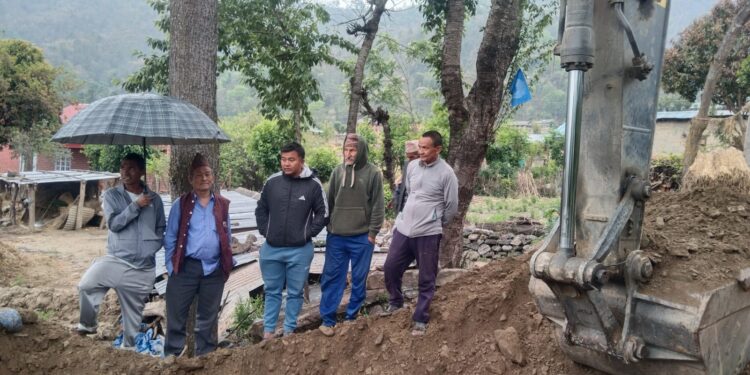 बाढीग्रस्त नारायणटार र चण्डीबेँसीमा पुनःनिर्माण कार्य तीव्र