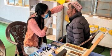 खहरेपाँगुमा निःशुल्क आँखा शिविर सम्पन्नः ९९ जना लाभान्वित